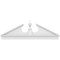 Ekena Millwork Acorn Architectural Grade PVC Combination Pediment, 78"W x 26-3/8"H x 2-3/4"P (Pitch 6/12) PEDPC078X265ACR00 - alternate 6